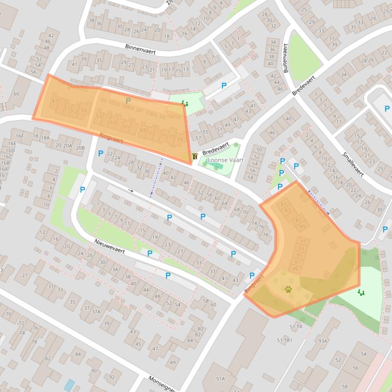 Kaart van postcodegebied 5171MV.