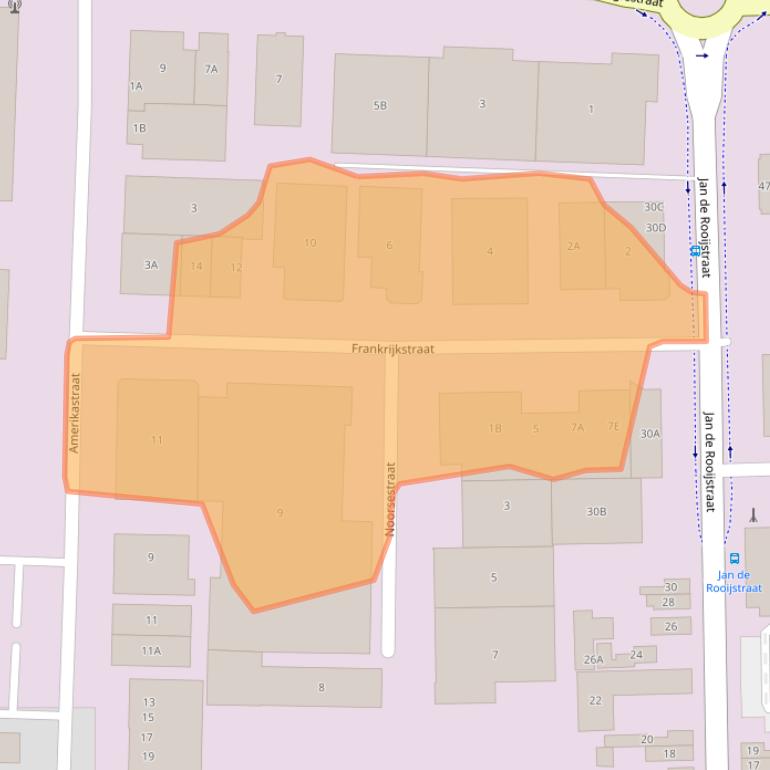 Kaart van postcodegebied 5171PR.