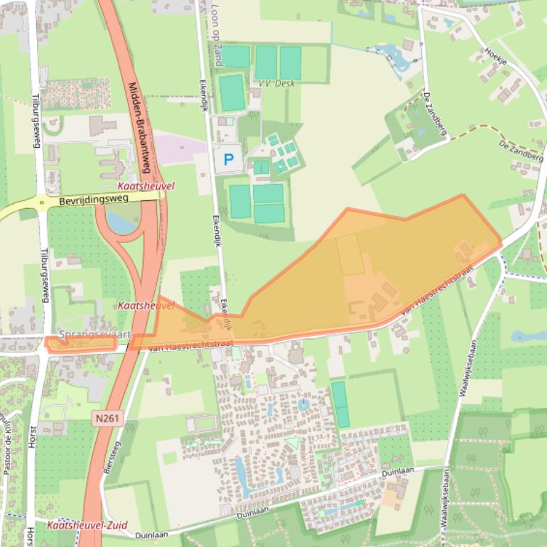 Kaart van postcodegebied 5171RB.