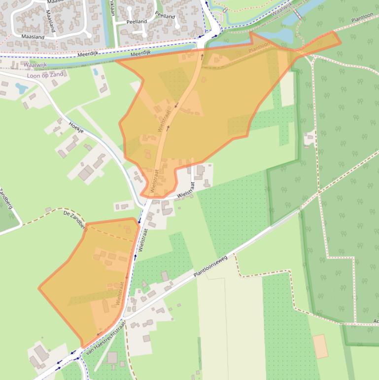 Kaart van postcodegebied 5171RJ.
