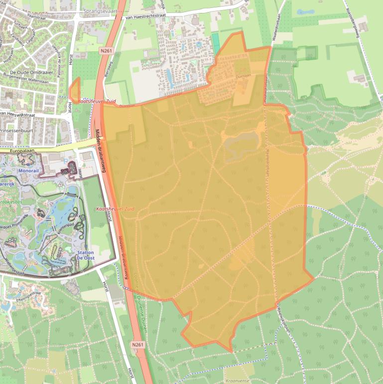 Kaart van postcodegebied 5171RN.