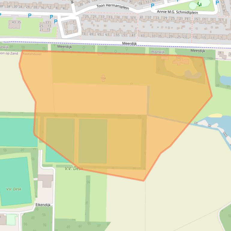 Kaart van postcodegebied 5171RZ.