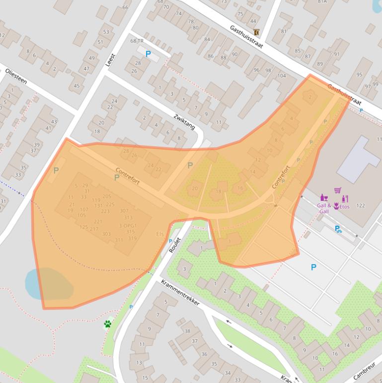 Kaart van postcodegebied 5171SB.