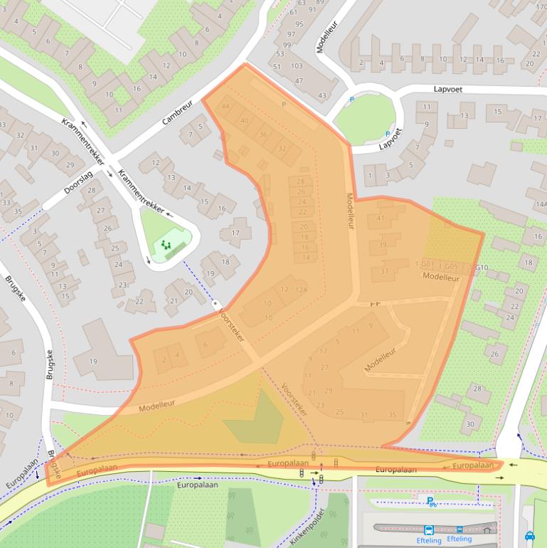 Kaart van postcodegebied 5171SL.