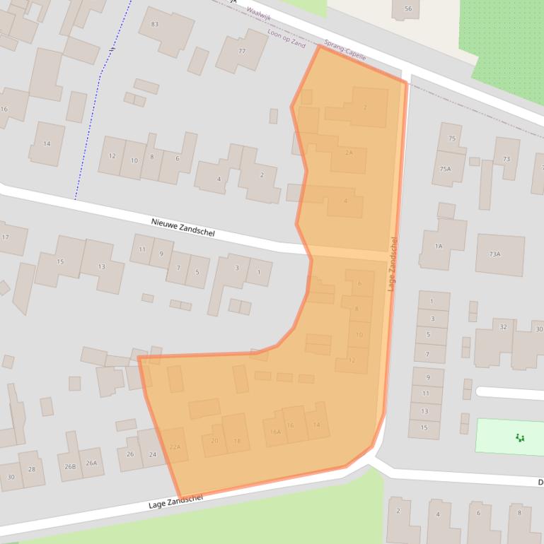 Kaart van postcodegebied 5171TE.