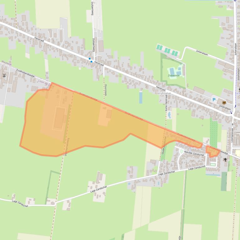 Kaart van postcodegebied 5171TL.