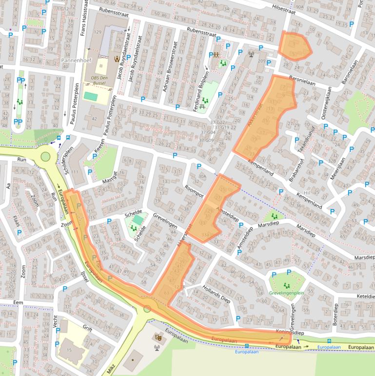 Kaart van postcodegebied 5171VA.