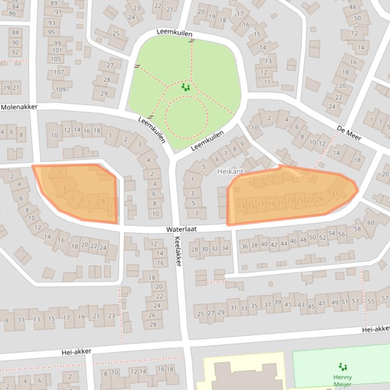 Kaart van postcodegebied 5171VW.