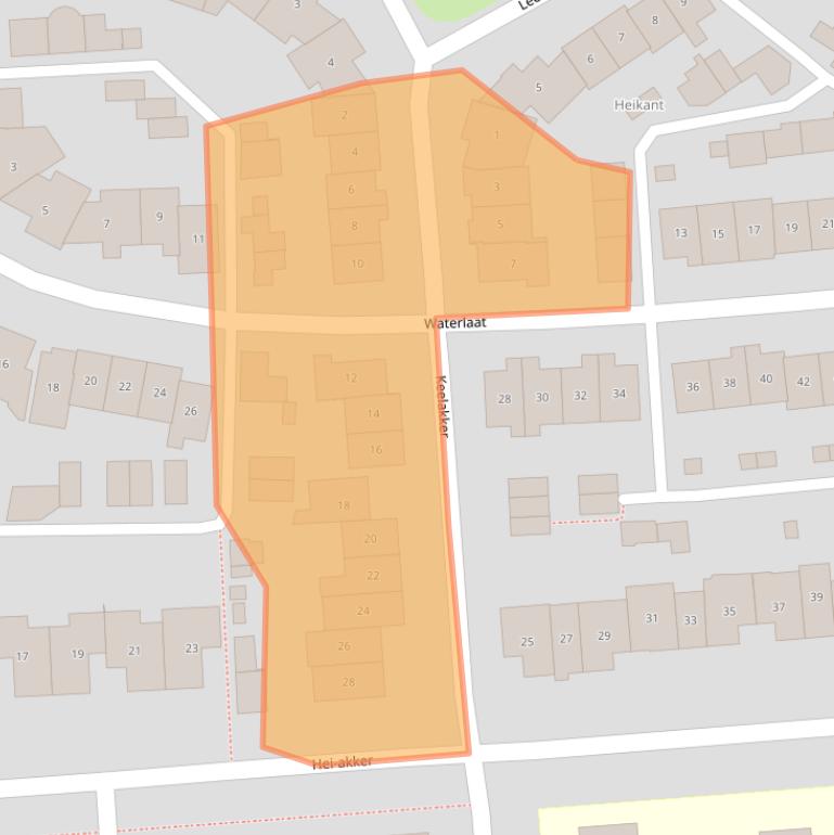 Kaart van postcodegebied 5171VZ.