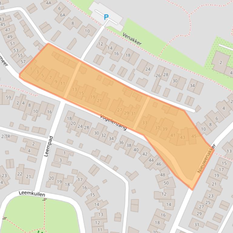 Kaart van postcodegebied 5171WE.