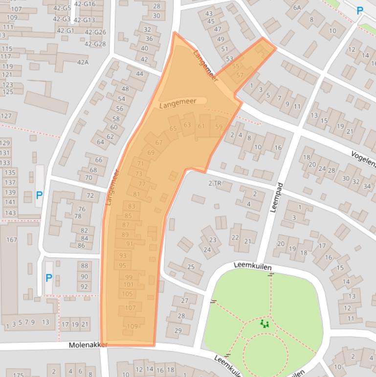 Kaart van postcodegebied 5171WL.