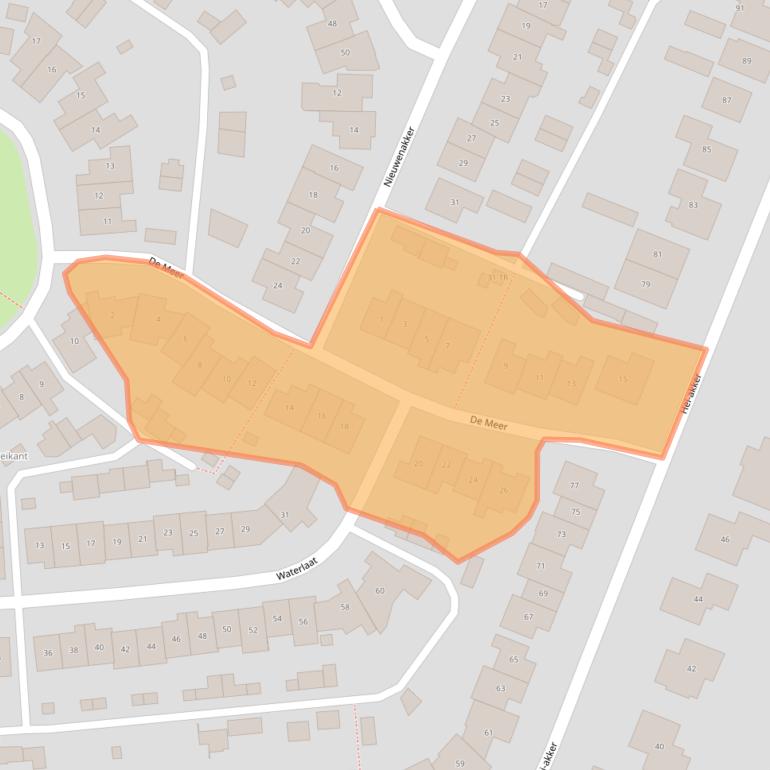 Kaart van postcodegebied 5171WT.