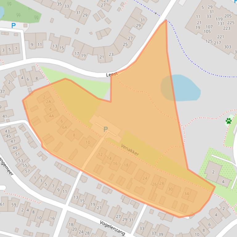 Kaart van postcodegebied 5171WX.