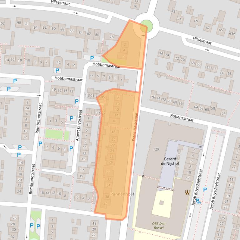 Kaart van postcodegebied 5171XE.