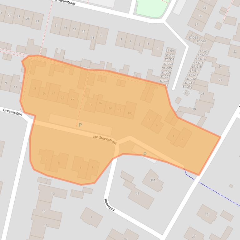 Kaart van postcodegebied 5171ZE.