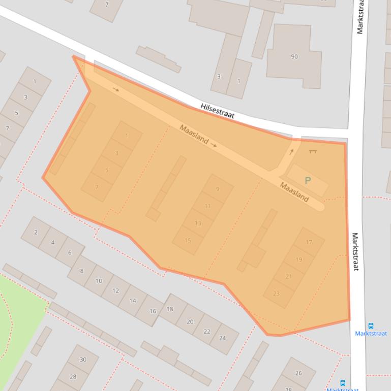 Kaart van postcodegebied 5171ZM.