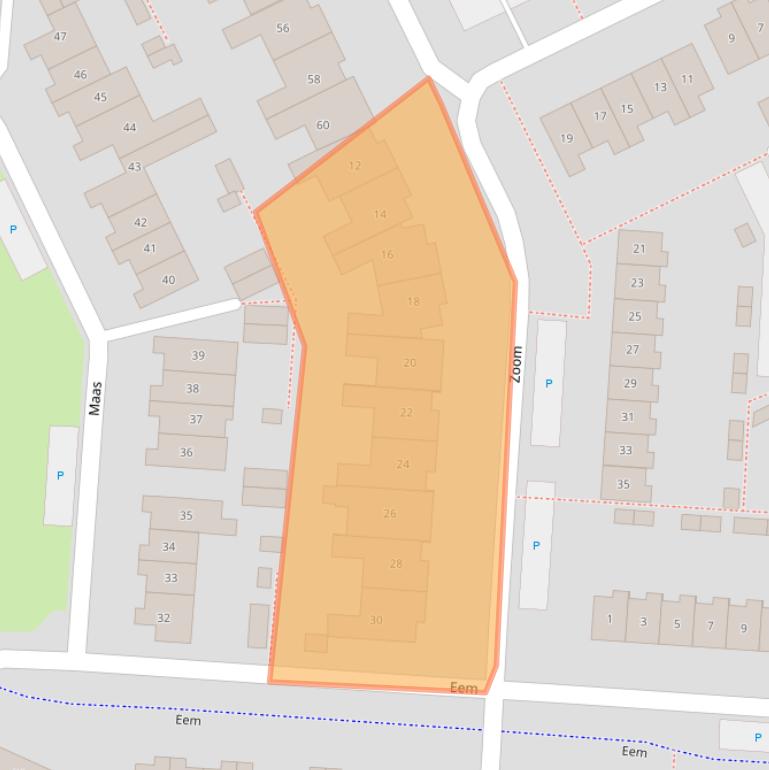 Kaart van postcodegebied 5172BL.