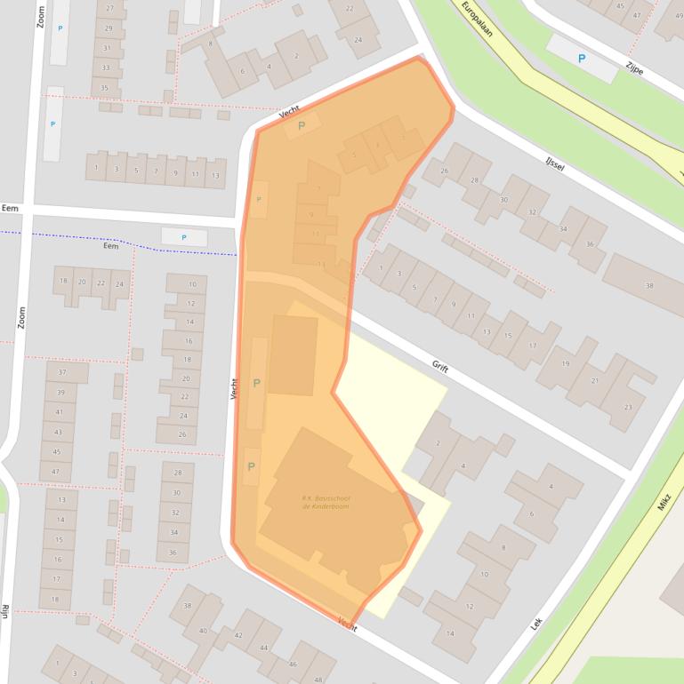 Kaart van postcodegebied 5172BS.