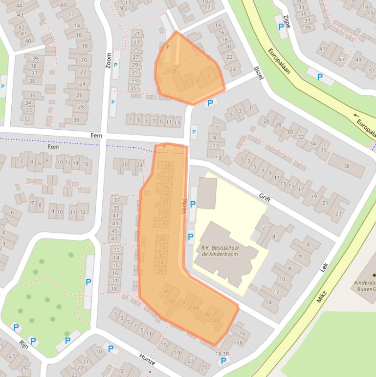 Kaart van postcodegebied 5172BT.