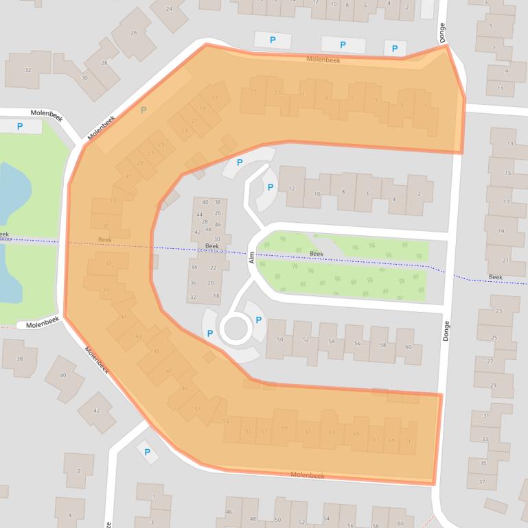 Kaart van postcodegebied 5172CH.