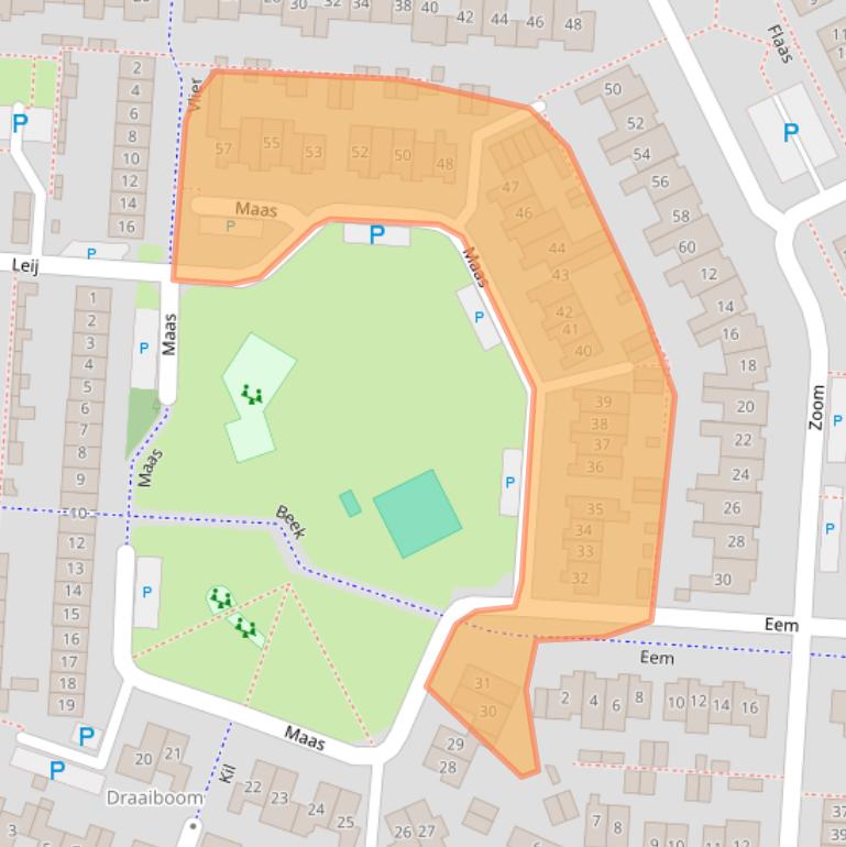 Kaart van postcodegebied 5172CN.