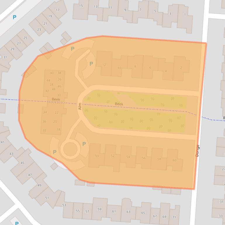 Kaart van postcodegebied 5172CW.
