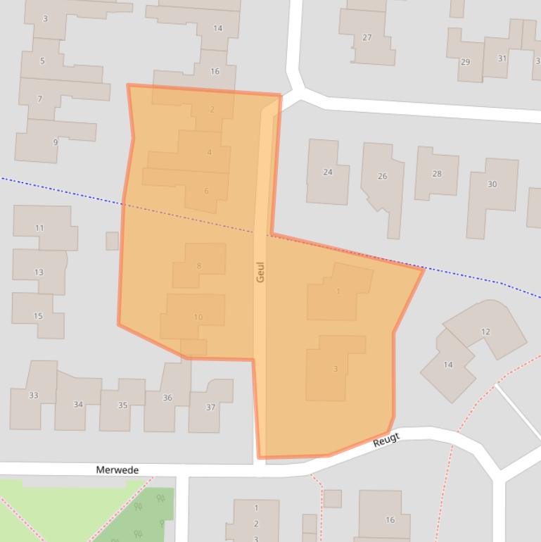 Kaart van postcodegebied 5172DA.