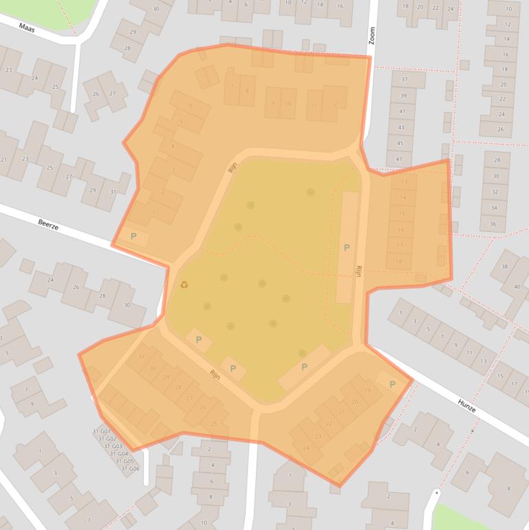 Kaart van postcodegebied 5172DK.