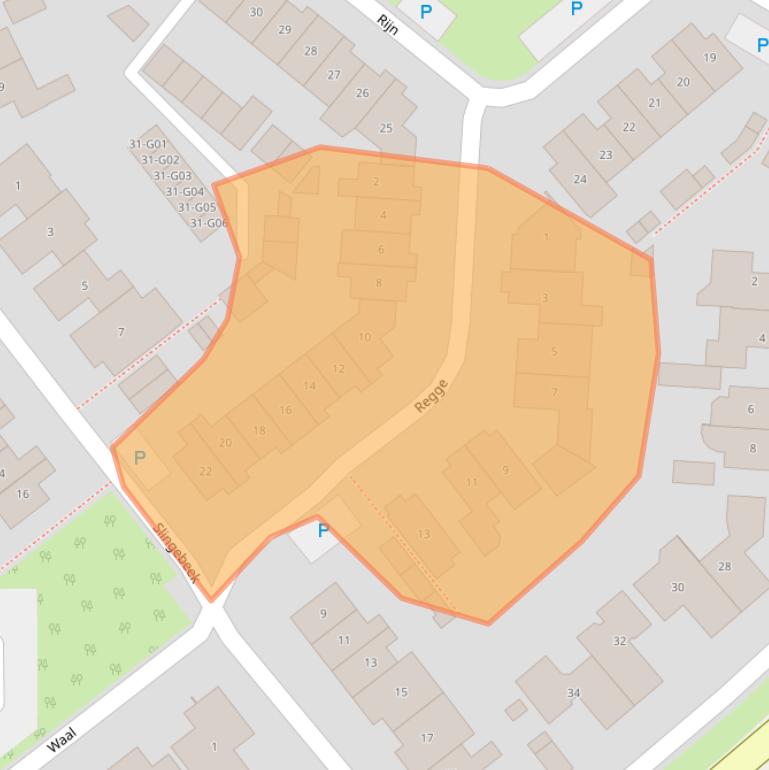 Kaart van postcodegebied 5172DM.