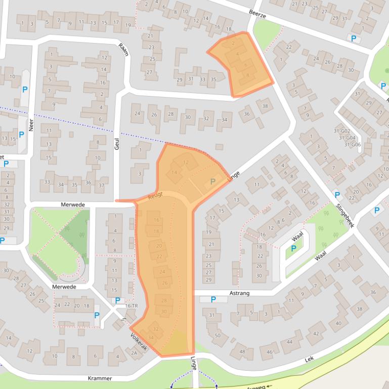 Kaart van postcodegebied 5172DR.