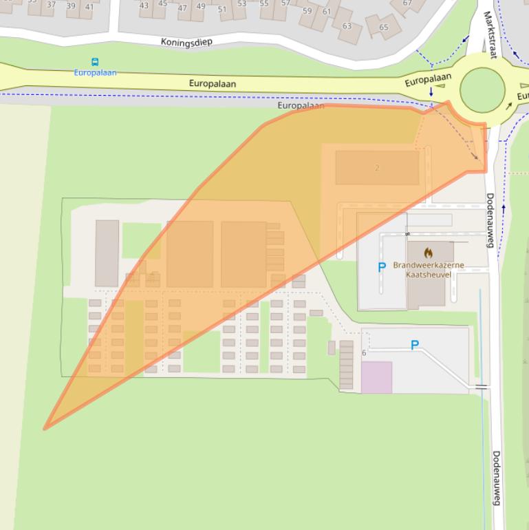 Kaart van postcodegebied 5172EB.