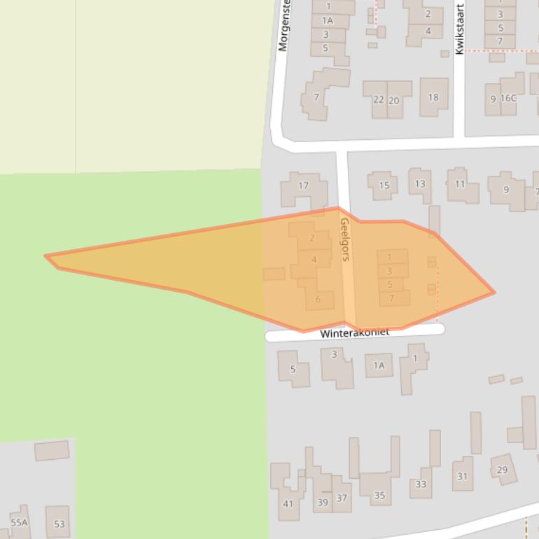 Kaart van postcodegebied 5172GG.