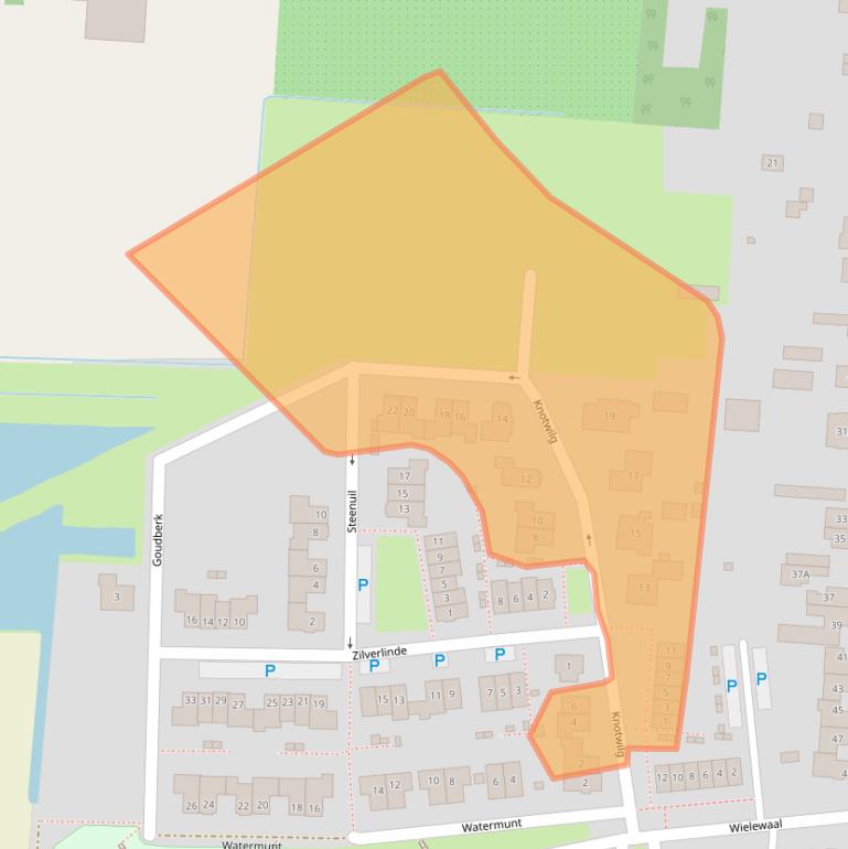 Kaart van postcodegebied 5172GM.