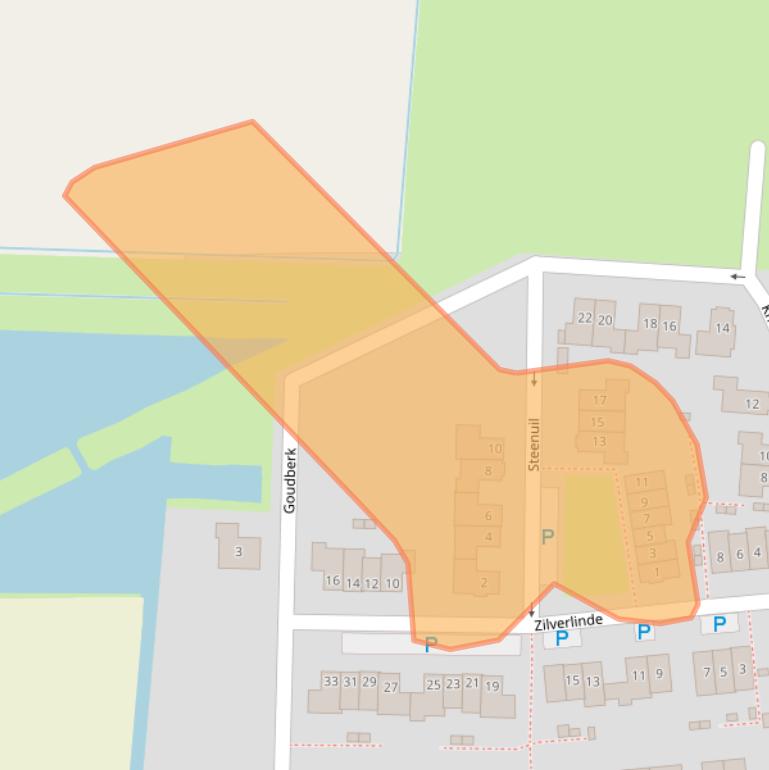 Kaart van postcodegebied 5172GR.