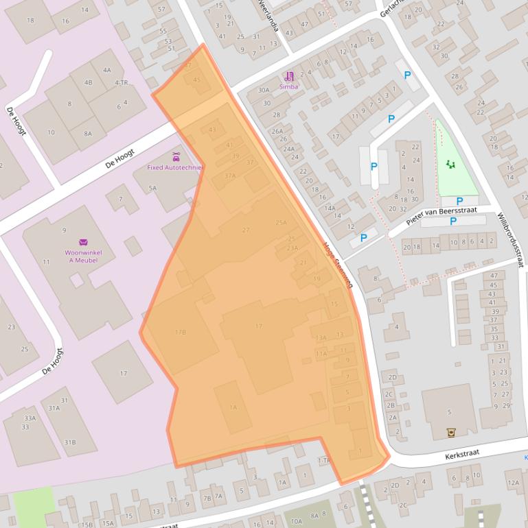 Kaart van postcodegebied 5175AG.