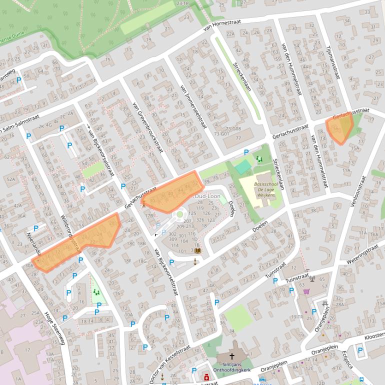 Kaart van postcodegebied 5175AJ.