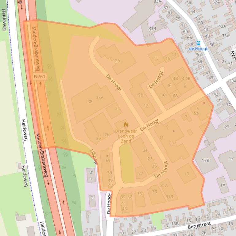 Kaart van postcodegebied 5175AX.