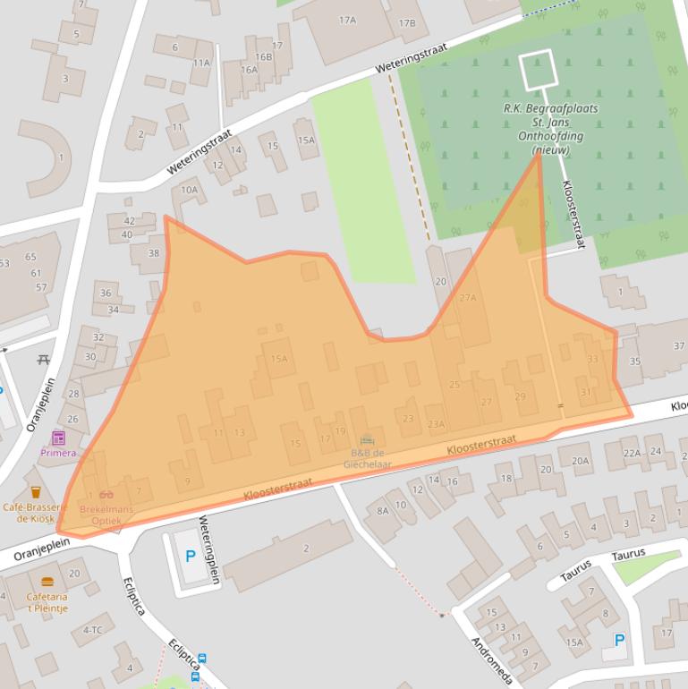 Kaart van postcodegebied 5175BG.