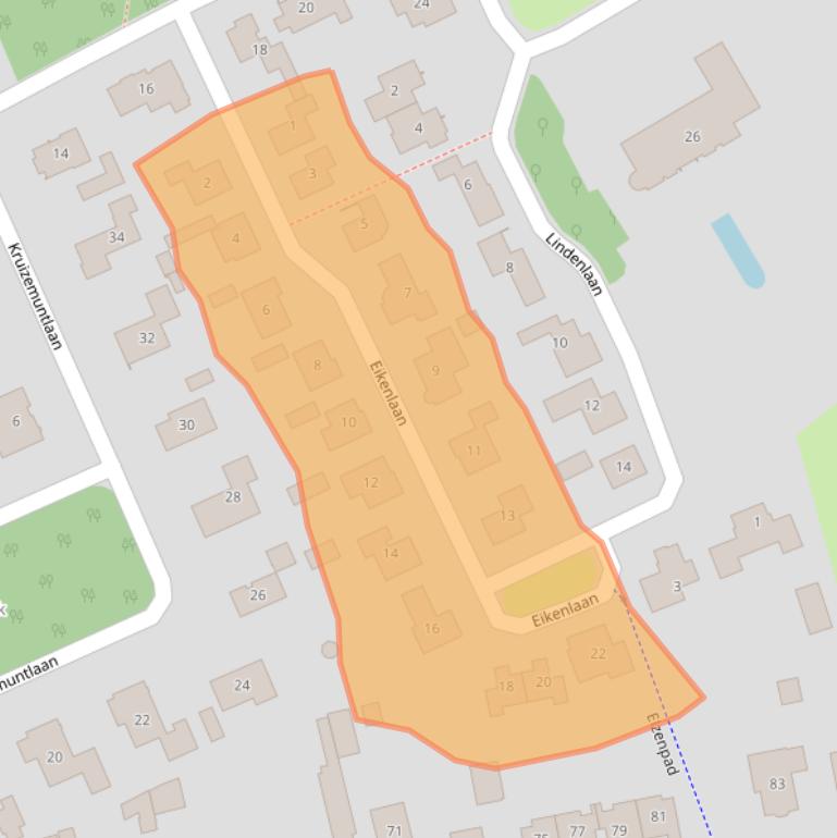 Kaart van postcodegebied 5175BV.