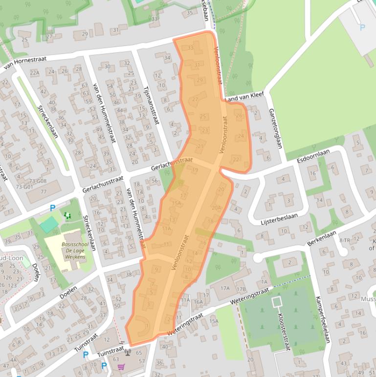 Kaart van postcodegebied 5175CB.