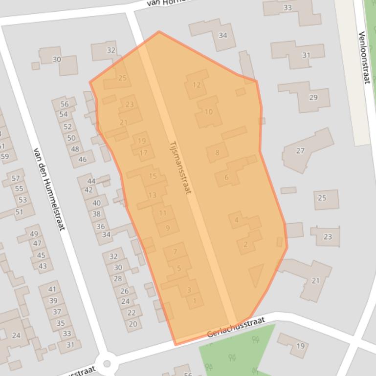 Kaart van postcodegebied 5175CN.