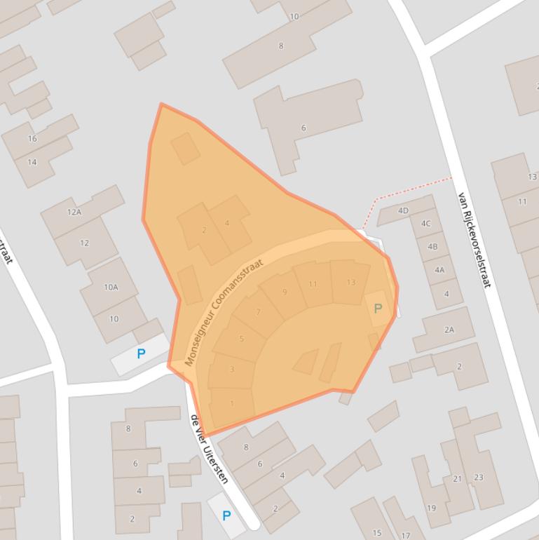 Kaart van postcodegebied 5175CW.