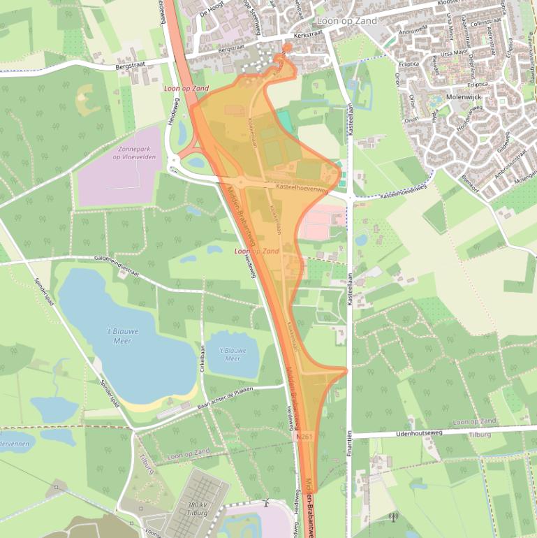 Kaart van postcodegebied 5175NV.