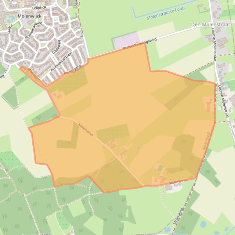 Kaart van postcodegebied 5175NZ.