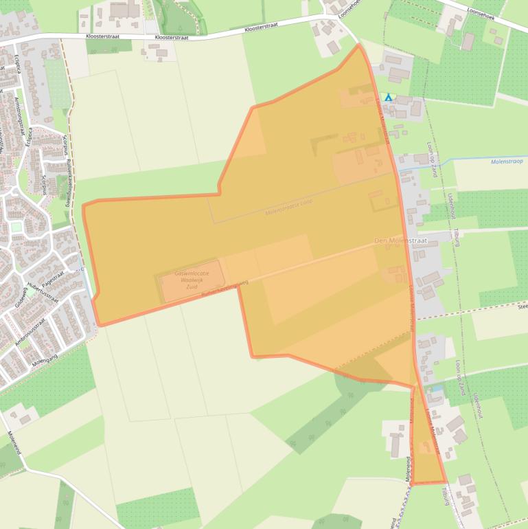 Kaart van postcodegebied 5175PS.