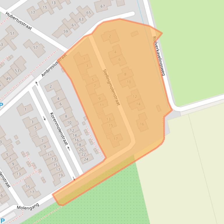 Kaart van postcodegebied 5175RS.