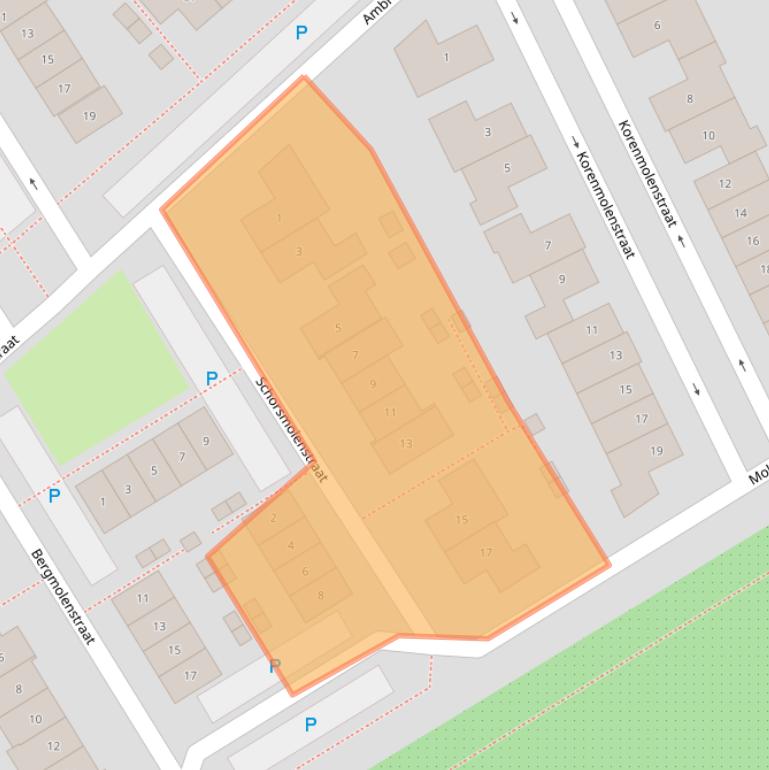 Kaart van postcodegebied 5175RZ.