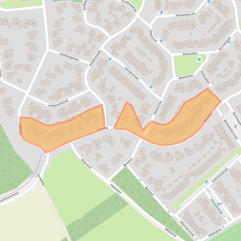 Kaart van postcodegebied 5175SC.