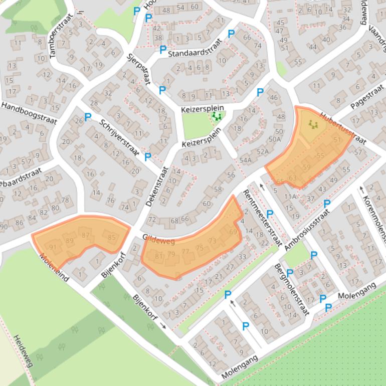 Kaart van postcodegebied 5175SR.