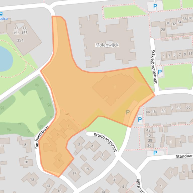 Kaart van postcodegebied 5175TE.